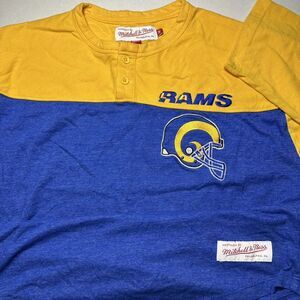MITCHELL & NESS Los Angeles Rams Women’s Long Sleeve Shirt Blue Size Medium